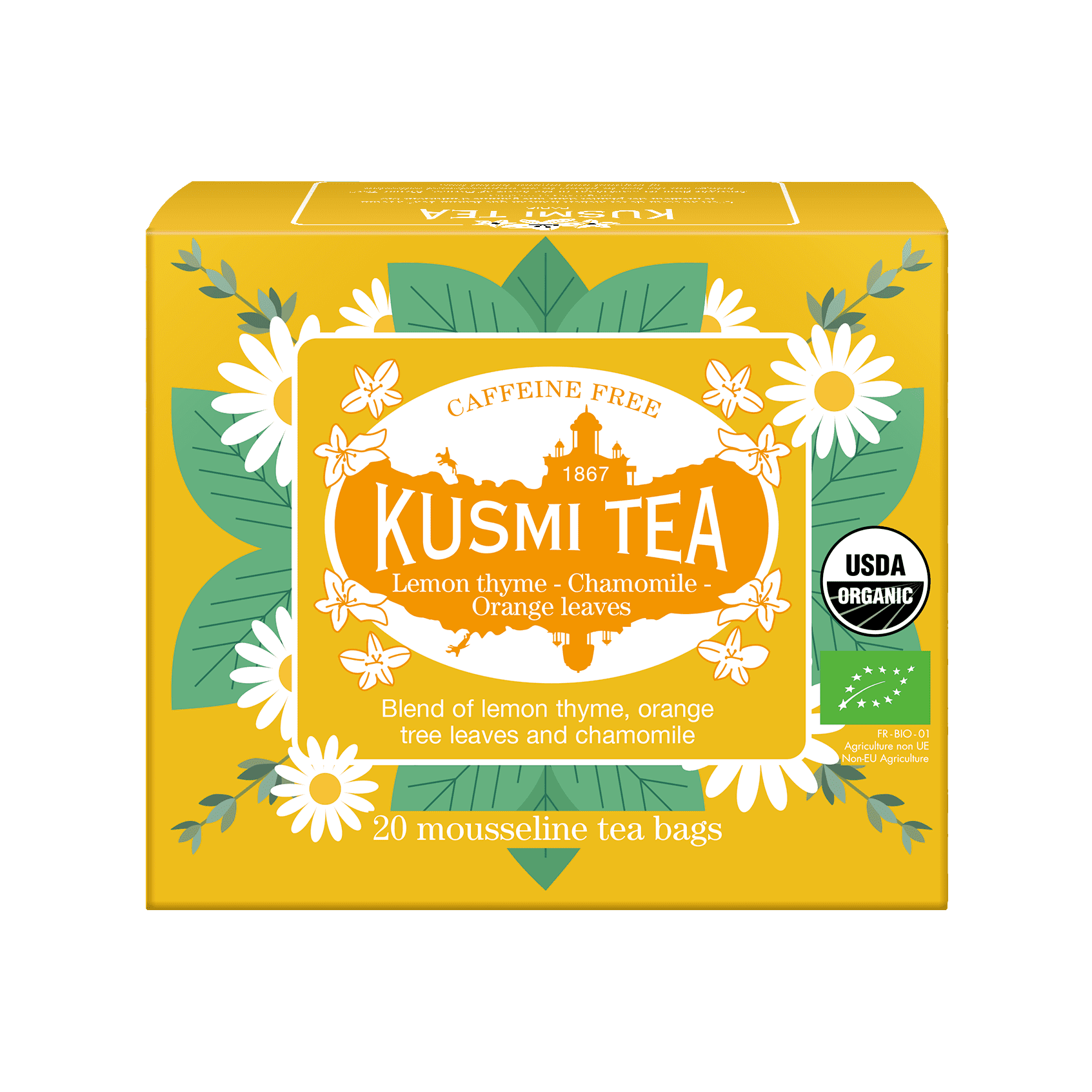 Lemon thyme chamomile orange leaves bio